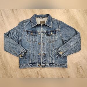 Vintage Lee Denim Jacket Blue Jean Trucker Mens Size Large